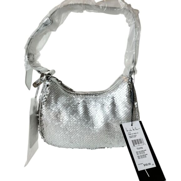 Nicole Miller Silver Sequins Bag - Picture 4 of 4